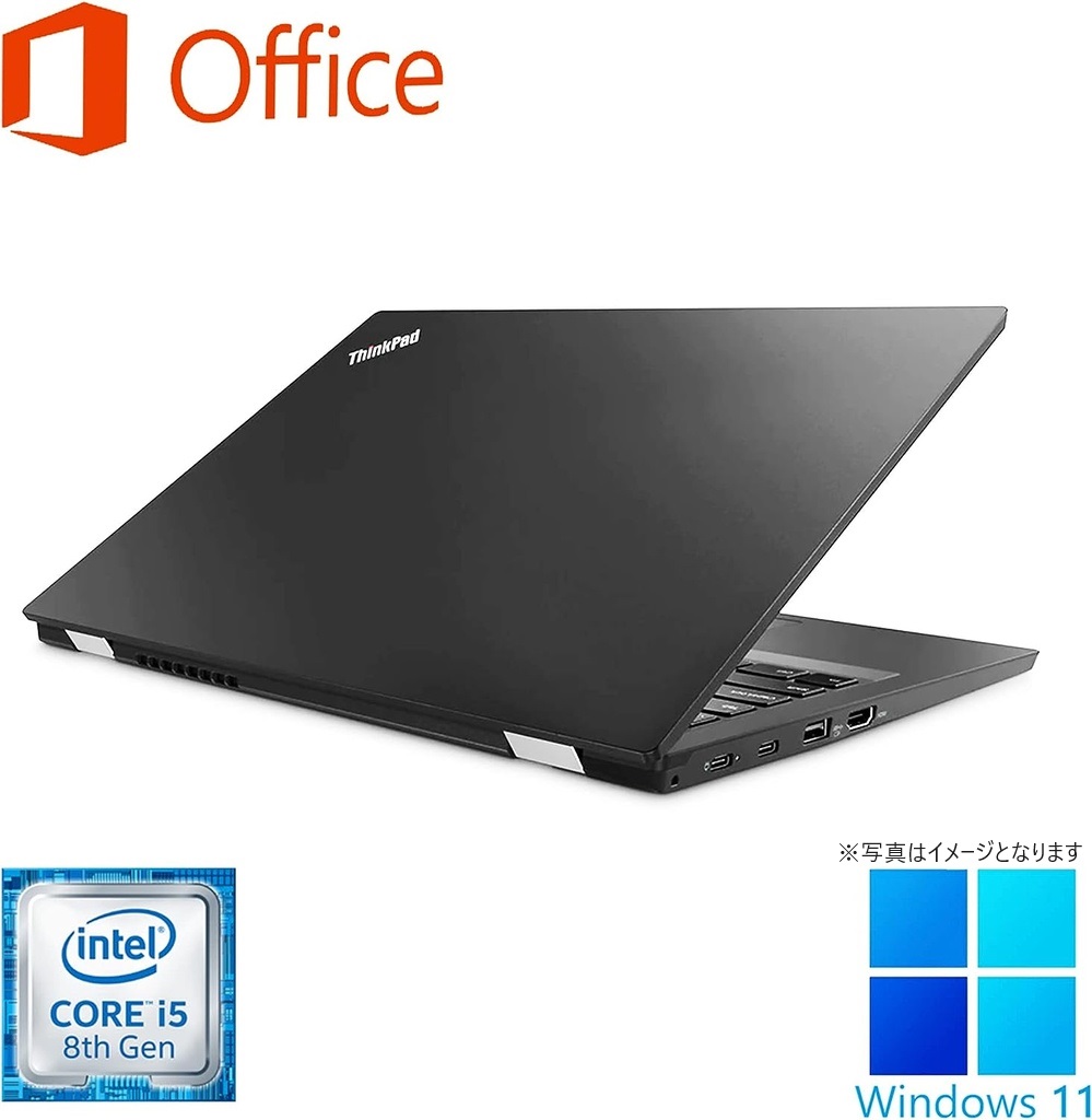 Lenovo (レノボ) ノートパソコン L380/13.3型/Win11 Pro/MS Office H&B 2019/Corei5  8350U/Webカメラ/WIFI/Bluetooth/HDMI/Type-C/メモリ8GB/SSD256GB